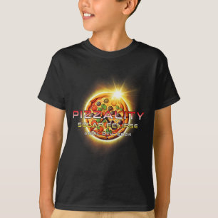 Solar Eclipse Pizzality Eclipse Pizza Illustration T-Shirt