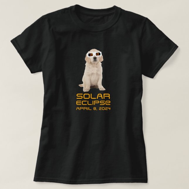 Solar Eclipse Puppy T-Shirt (Design Front)