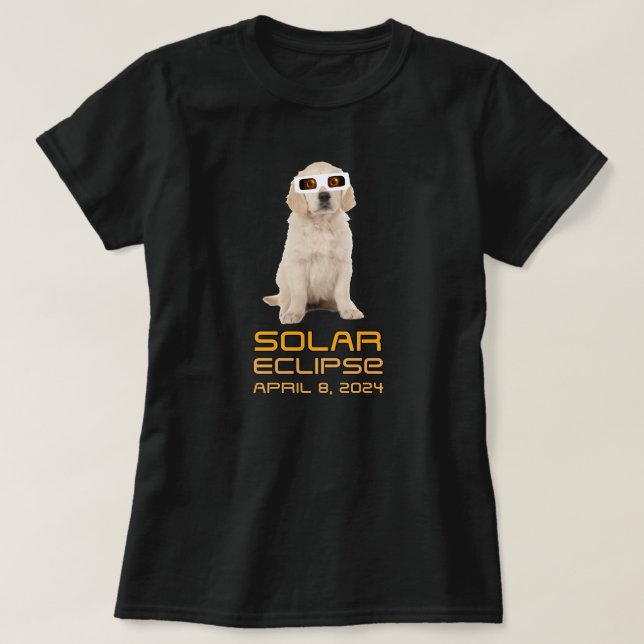 Solar Eclipse Puppy T-Shirt (Design Front)