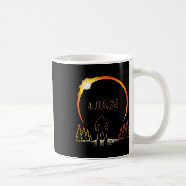 Solar Eclipse Sasquatch Totality 2024 Eclipse  Coffee Mug (Right)