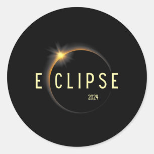 Solar Eclipse Shirt Total Solar Eclipse 2024 Men W Classic Round Sticker