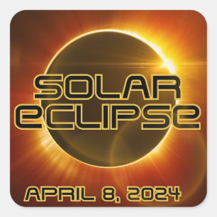Solar Eclipse Square Sticker