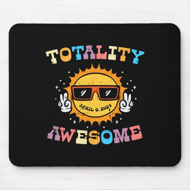 Solar Eclipse Sun Totality Awesome 04.08 2024 Kids Mouse Mat (Front)