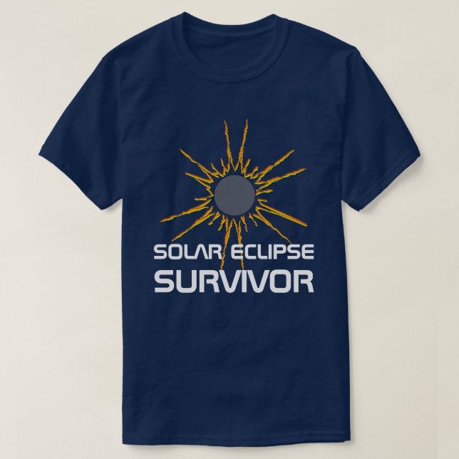 Solar Eclipse Survivor funny customisable T-Shirt (Design Front)