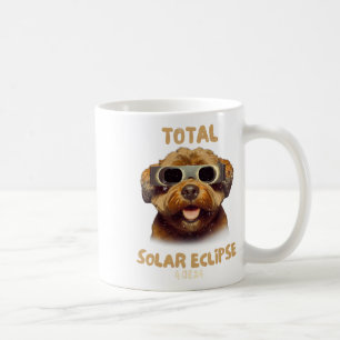 Solar Eclipse T Dog Wearing Solar Eclipse Glasses Coffee Mug