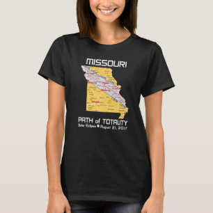 Solar Eclipse T Missouri Map Path Of Totality W T-Shirt