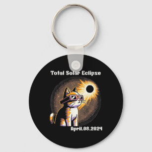 Solar Eclipse Tee 2024 Cat Wearing Solar Eclipse G Key Ring