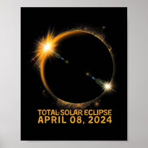 Solar Eclipse Tee 2024 Total Solar Eclipse 4.08.24 Poster