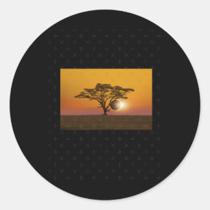 Solar Eclipse Thru Tree Sticker