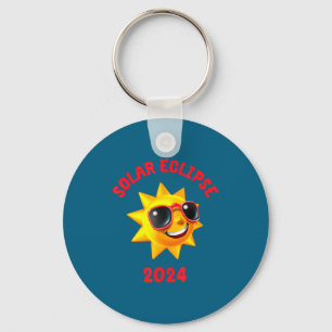 Solar Eclipse Total Darkness April Key Ring