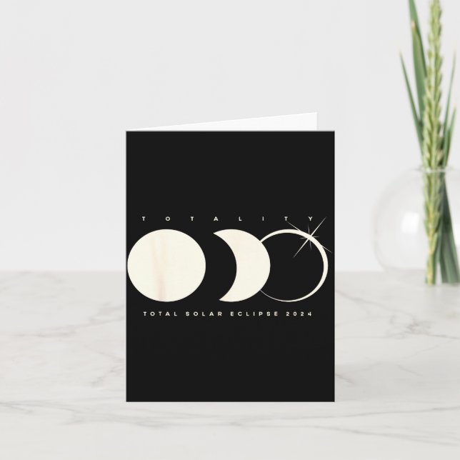 Solar Eclipse Total Eclipse Illustration Card (Front)
