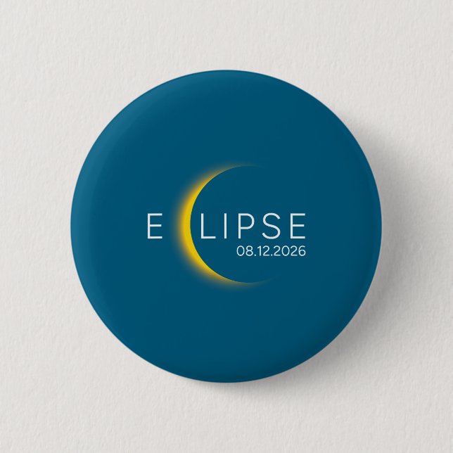 Solar Eclipse Total Solar Eclipse Design 6 Cm Round Badge (Front)