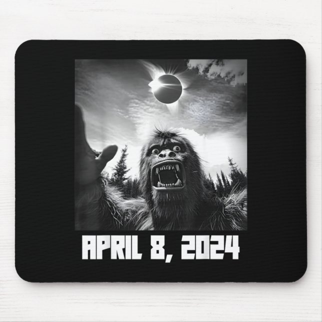 Solar Eclipse Totality April 8 Illustration Mouse Mat (Front)