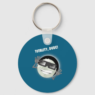 Solar Eclipse Totality Dude Key Ring
