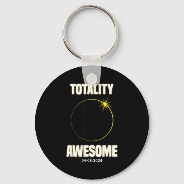 Solar Eclipse Totality Total Solar Key Ring (Front)