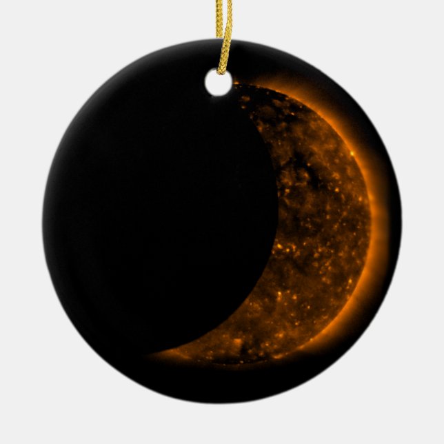 Solar Eclipse Transit Ceramic Tree Decoration (Front)