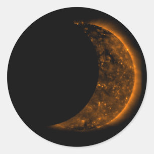 Solar Eclipse Transit Classic Round Sticker