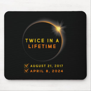 Solar Eclipse Twice In Lifetime 2024 Solar Eclipse Mouse Mat