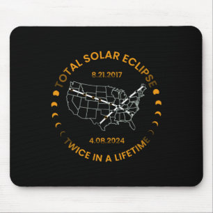 Solar Eclipse Twice In Lifetime 2024 Total Solar E Mouse Mat