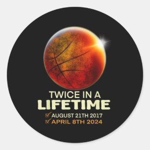 Solar Eclipse Twice Lifetime Solar Classic Round Sticker