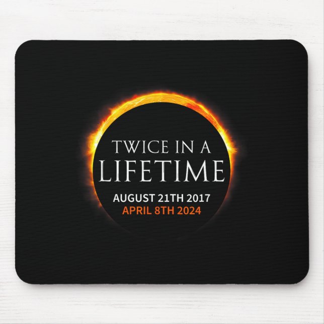 Solar Eclipse Twice Lifetime Solar Illustration Mouse Mat (Front)