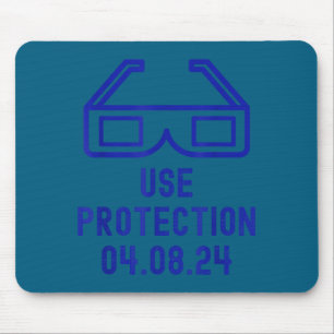 Solar Eclipse Usa Use Protection Illustration Mouse Mat