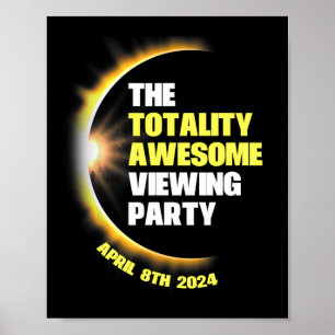 Solar Eclipse Viewing Party 2024 Total Solar Eclip Poster