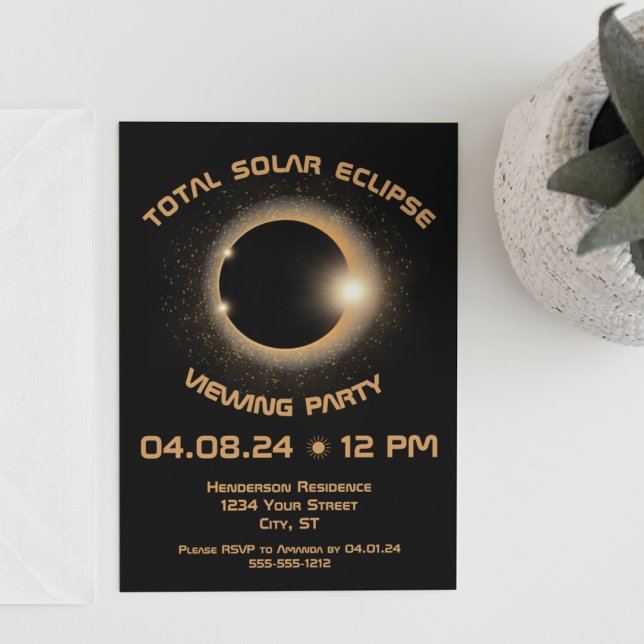 Solar Eclipse Viewing Party Customisable Invitation (Creator Uploaded)