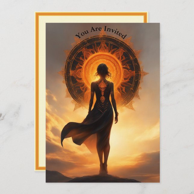 Solar Eclipse Viewing Party Fully Custom Stylised Invitation (Front/Back)