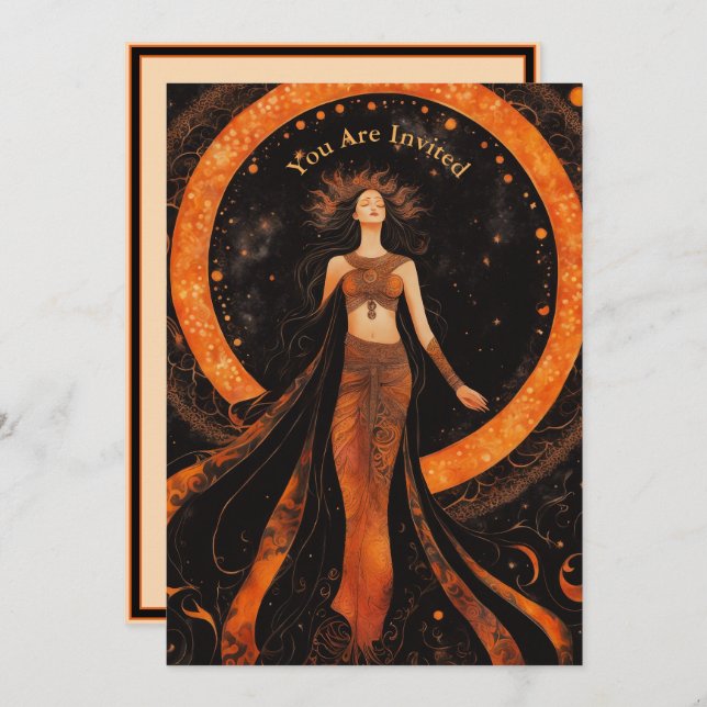 Solar Eclipse Viewing Party Fully Customisable Invitation (Front/Back)