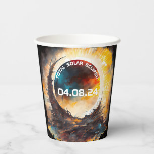 Solar Eclipse Viewing Party Paper Cups