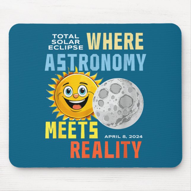 Solar Eclipse Where Astronomy Meets Artwork Mouse Mat (Front)