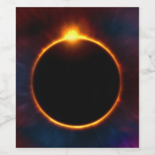 Solar Eclipse Wine Label