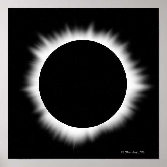 Solar Eclipse with Corona Poster (Front)