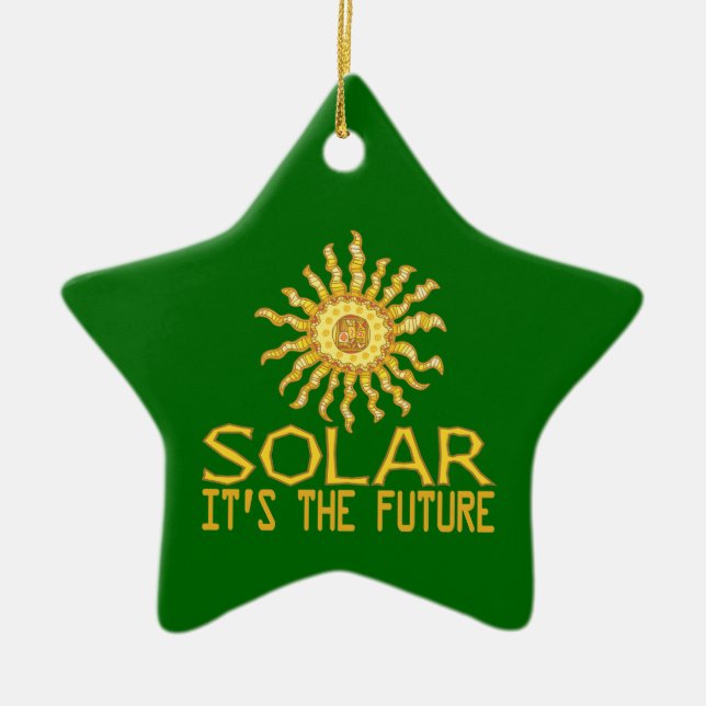 Solar Energy Ceramic Tree Decoration (Front)