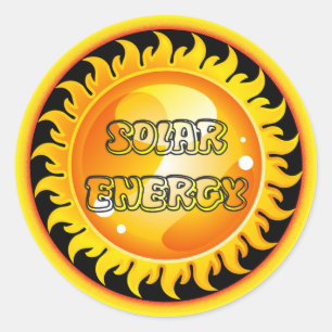 SOLAR ENERGY CLASSIC ROUND STICKER