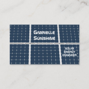 Solar Energy Engineer customisable Business Card