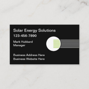 Solar Energy Product Services Business Card