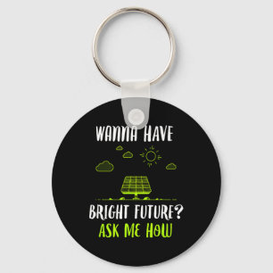 Solar Energy Solar Panels Bright Future Funny Sola Key Ring