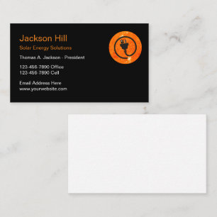 Solar Energy Solutions Sun Symbol Business Card