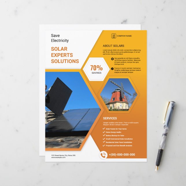 Solar Expert Flyer Template (Front/Back In Situ)