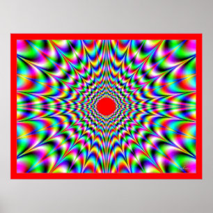 Solar Explosion Optical Illusion Poster
