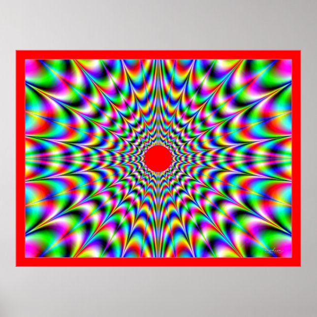 Solar Explosion Optical Illusion Poster (Front)