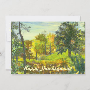 Solar fall painting watercolor on silk card