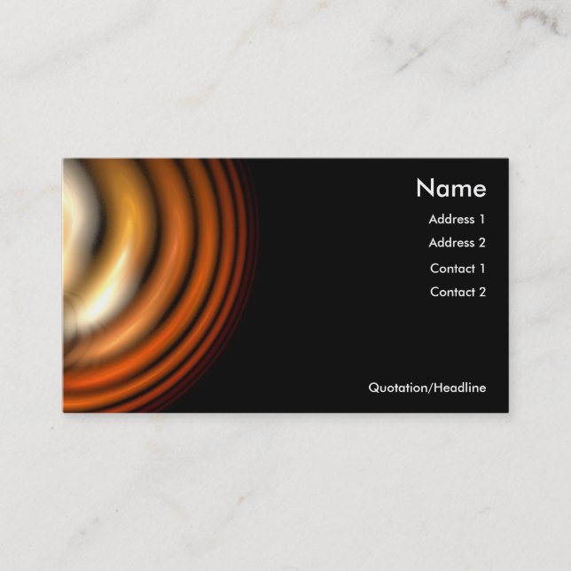 Solar Flare Business Card Template (Front)