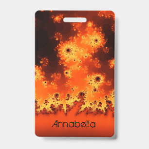 Solar Flare Fractal Name Badge ID Badge