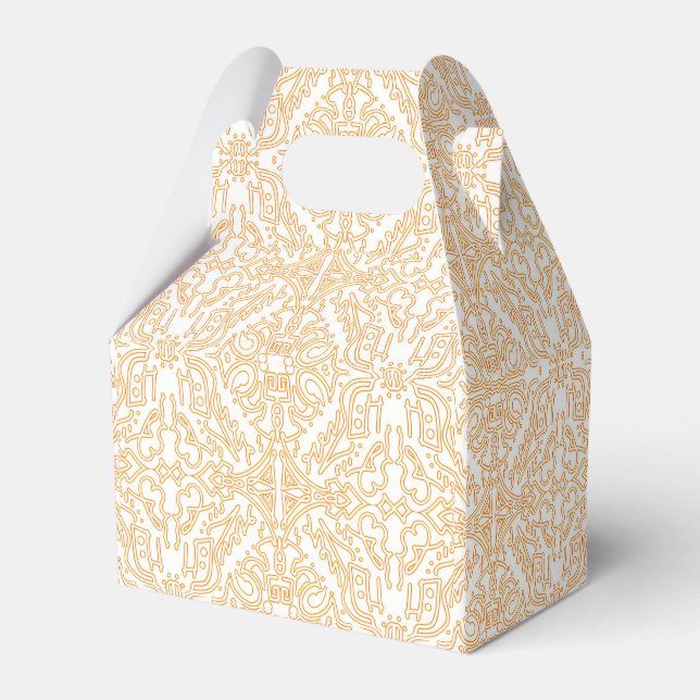 Solar Flare Gold Damask Phone / iPad case Favour Box (Front Side)