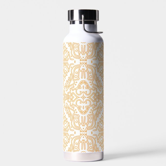 Solar Flare Gold Damask Phone / iPad case Water Bottle (Left)