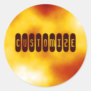 Solar Flare II - Template Classic Round Sticker