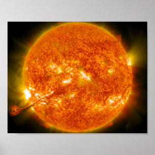 Solar Flare or Coronal Mass Ejection on Sun Poster